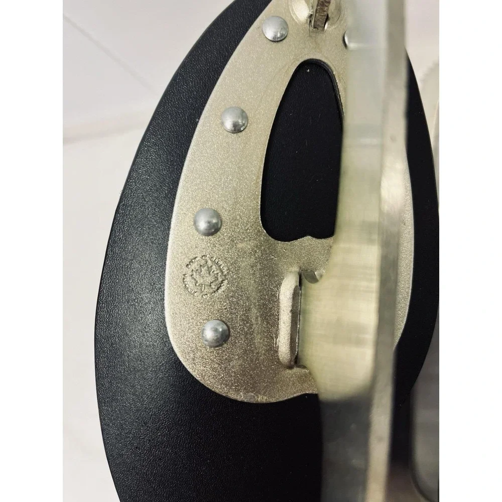 Lake Placid Ice Skates Size 10 Men Black‎ Figure Skates Model 283 Vtg Vinyl NEW
